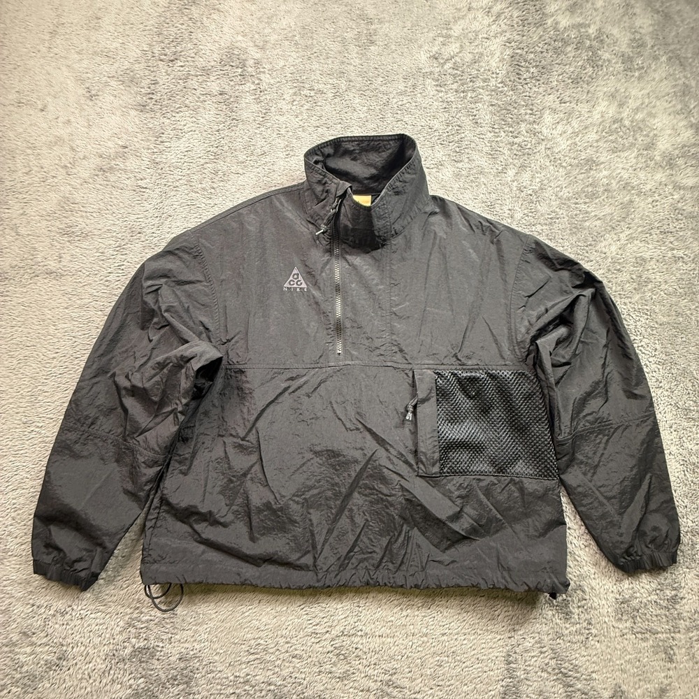 Nike NRG ACG Anorak Lightweight Jacket Black Women's S Crop BQ3615-010